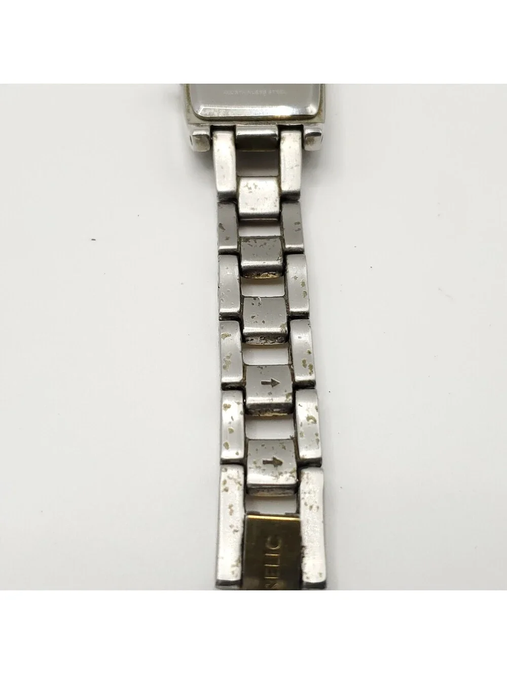 Relic By Fossil Square Womens Watch 22mm Gold Date Dial New Battery